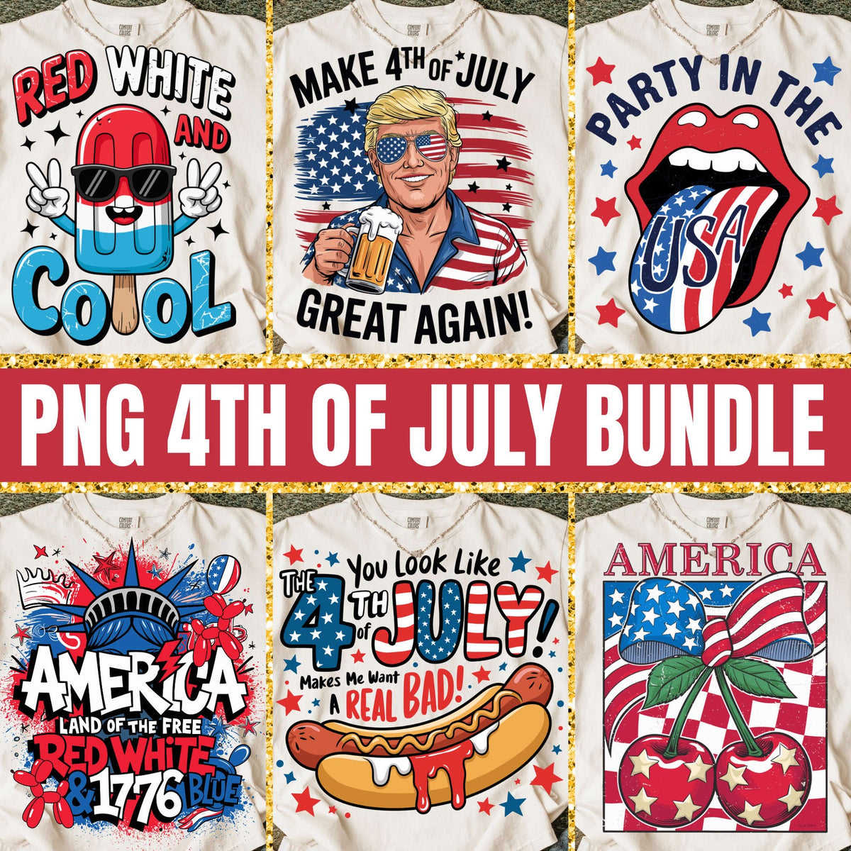 Moo-rica & Red White & Rawr 4th of July Bundle
