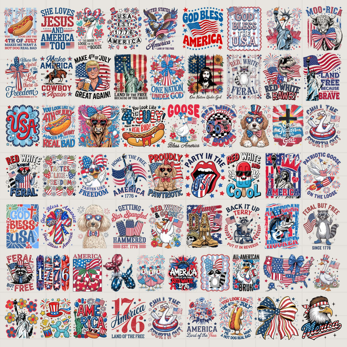 Moo-rica & Red White & Rawr 4th of July Bundle