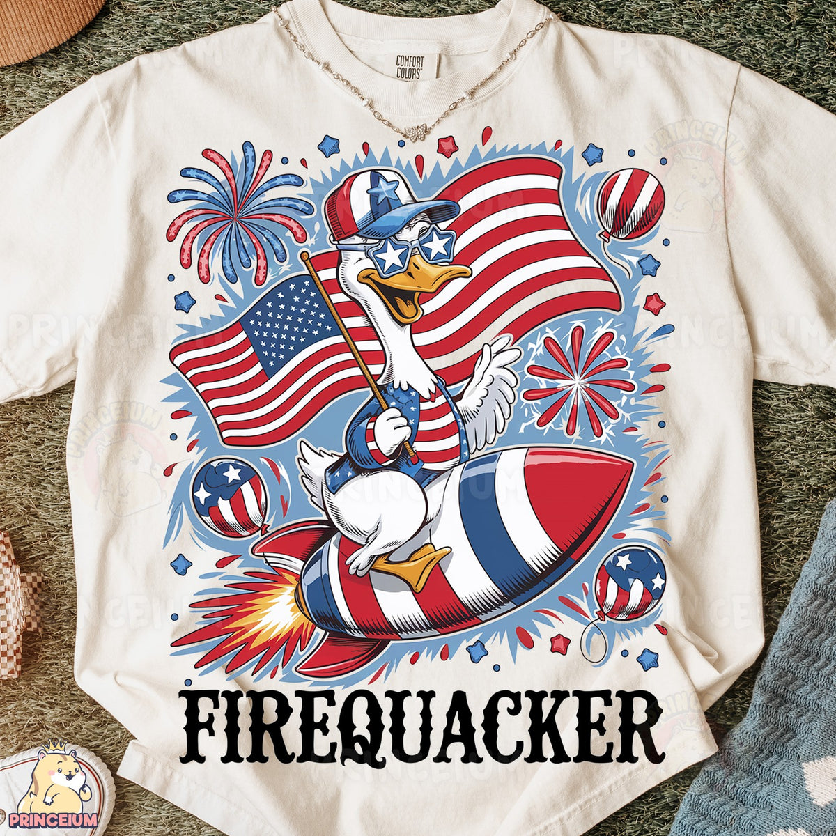 Firequacker Patriotic Duck