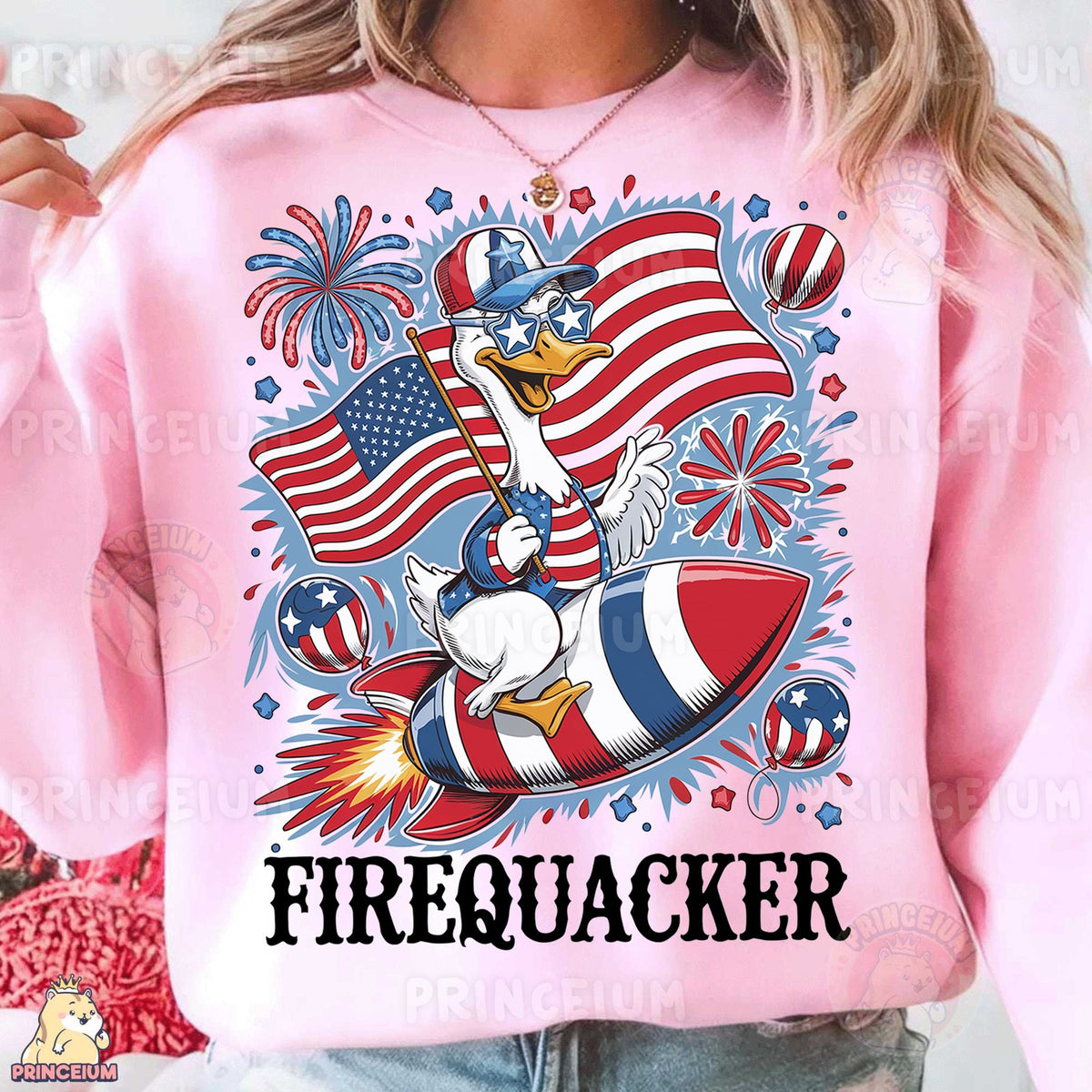 Firequacker Patriotic Duck