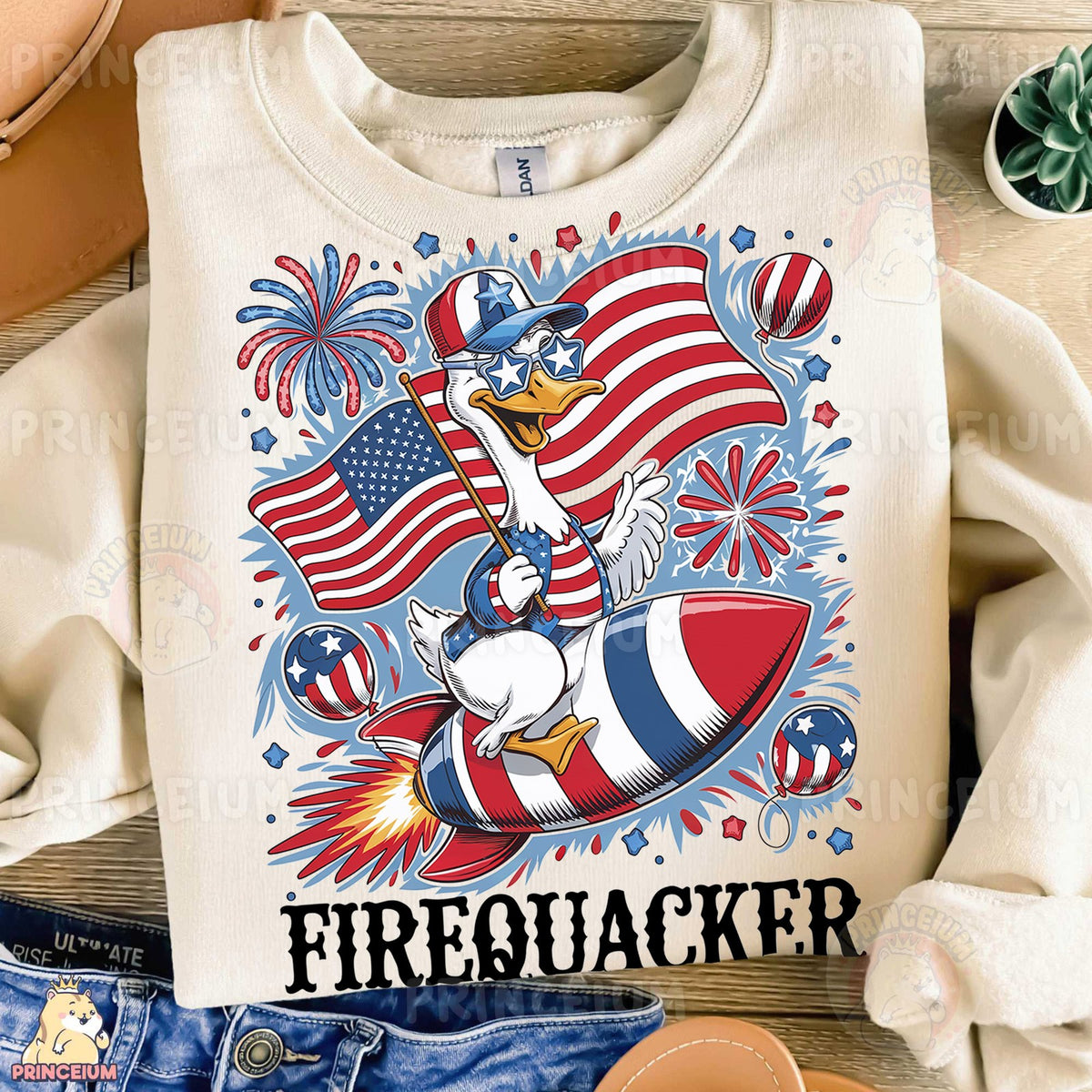 Firequacker Patriotic Duck