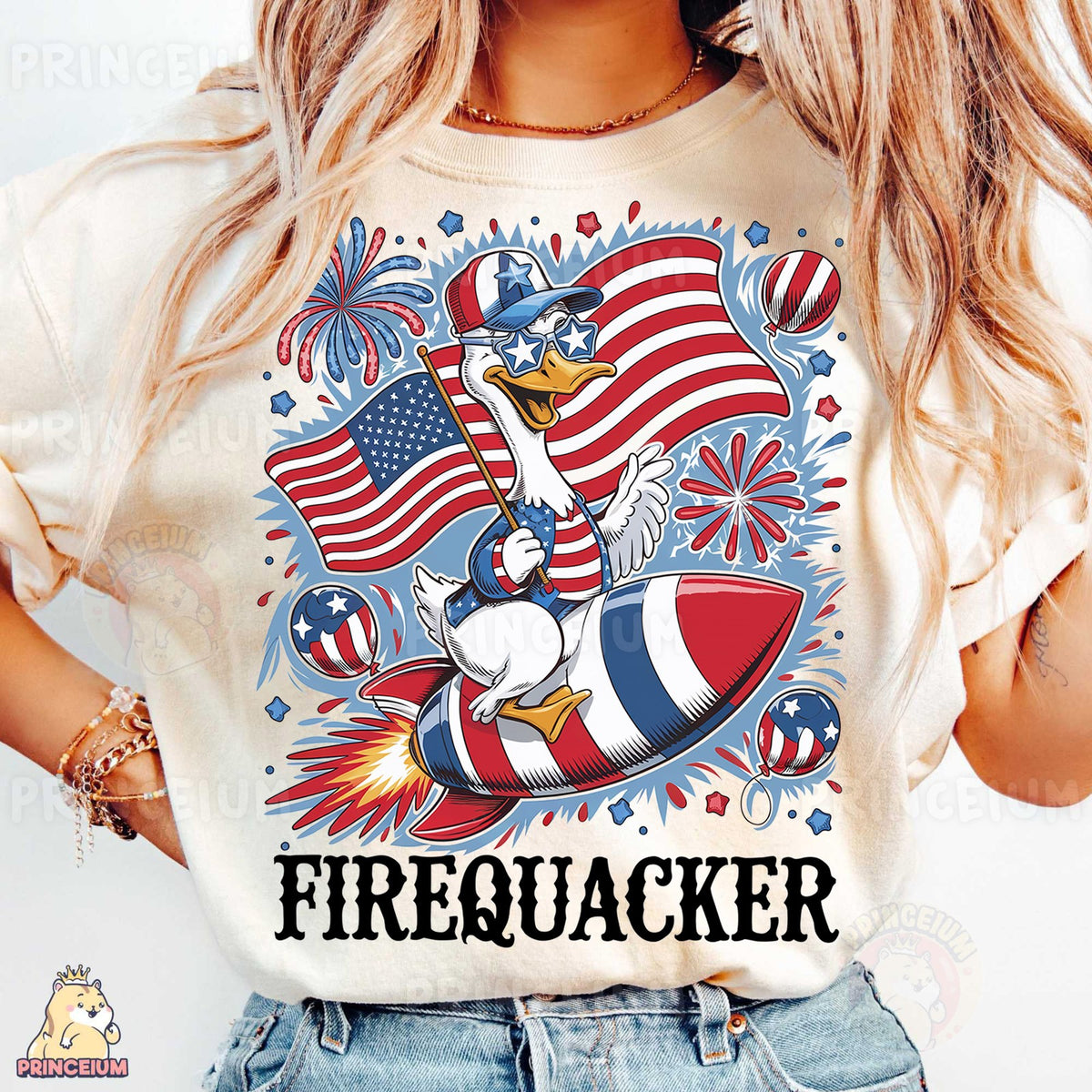 Firequacker Patriotic Duck