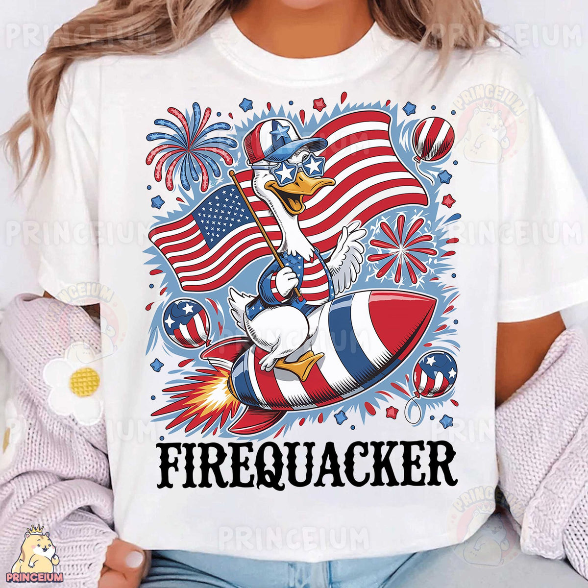 Firequacker Patriotic Duck