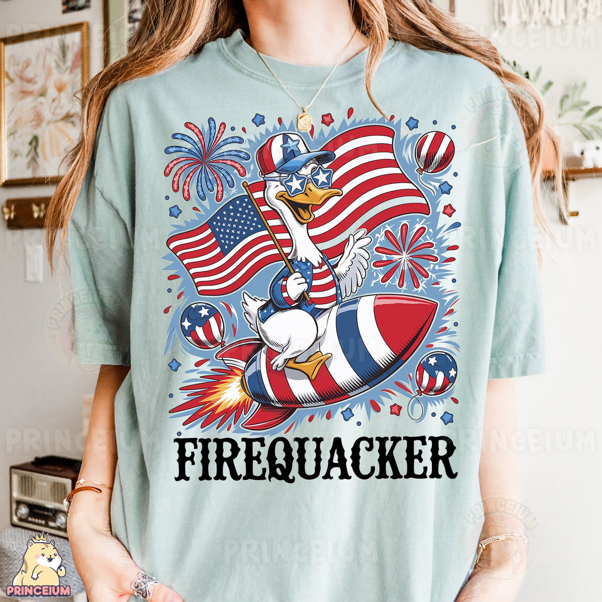 Firequacker Patriotic Duck