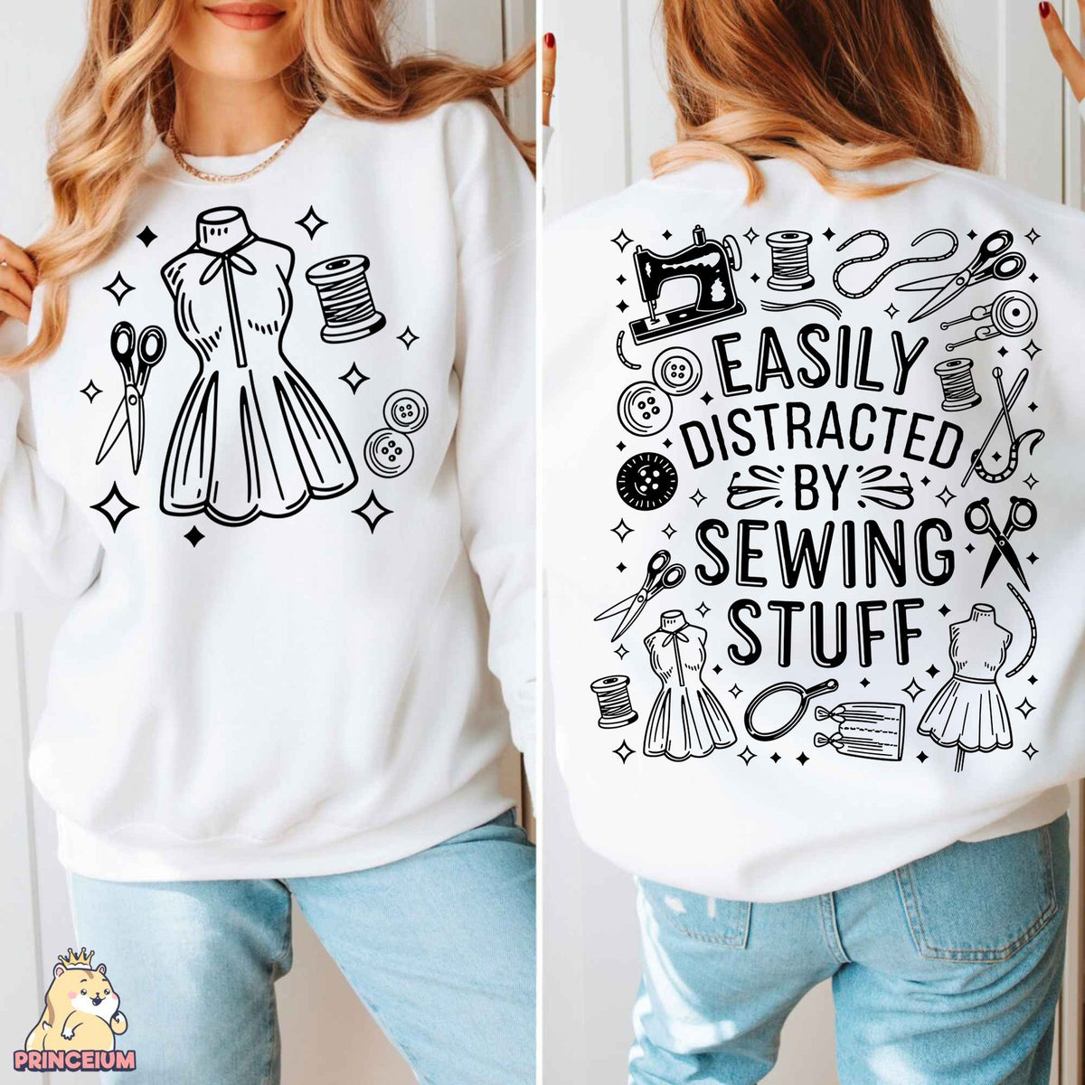 Easily Distracted by Sewing Stuff Front and Back