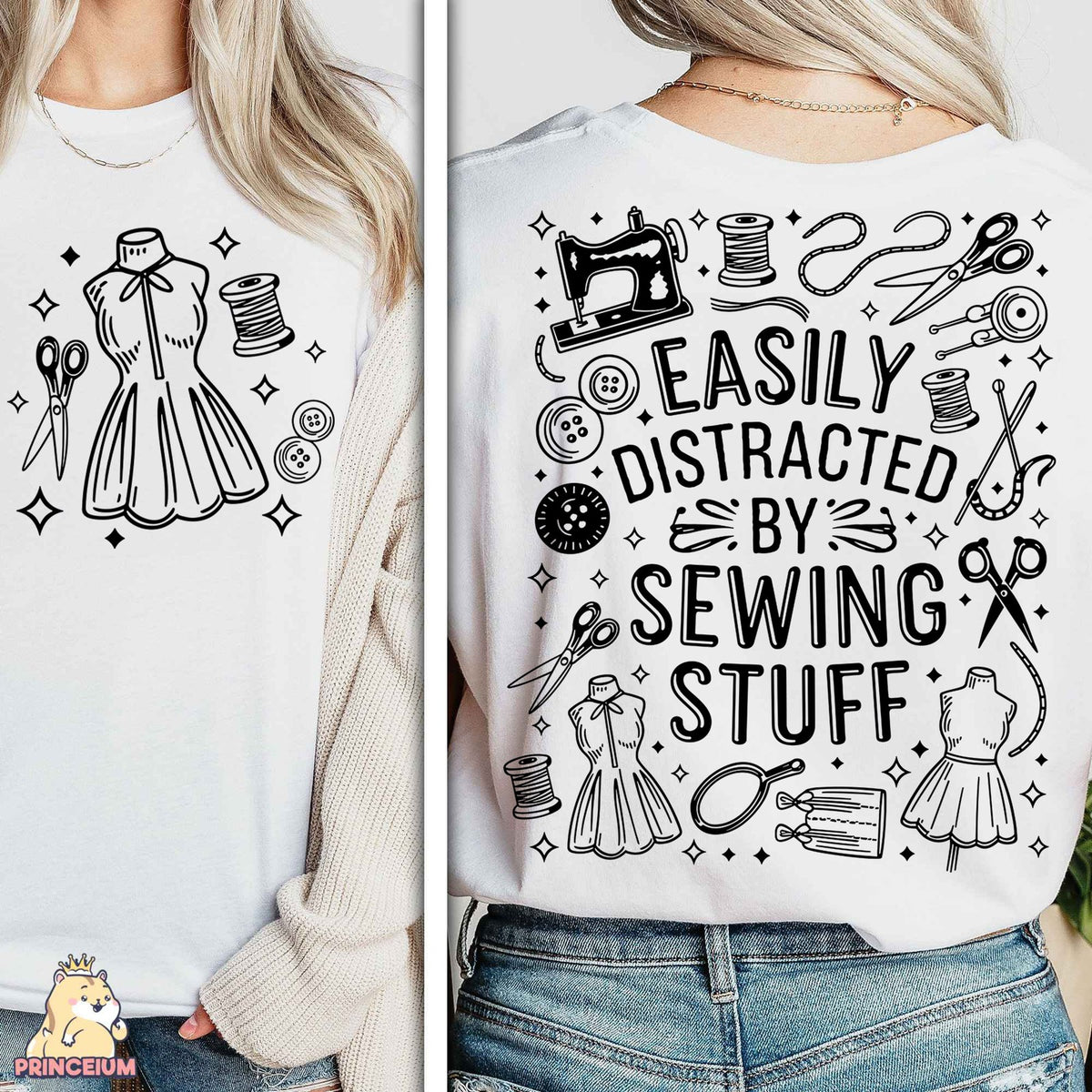 Easily Distracted by Sewing Stuff Front and Back