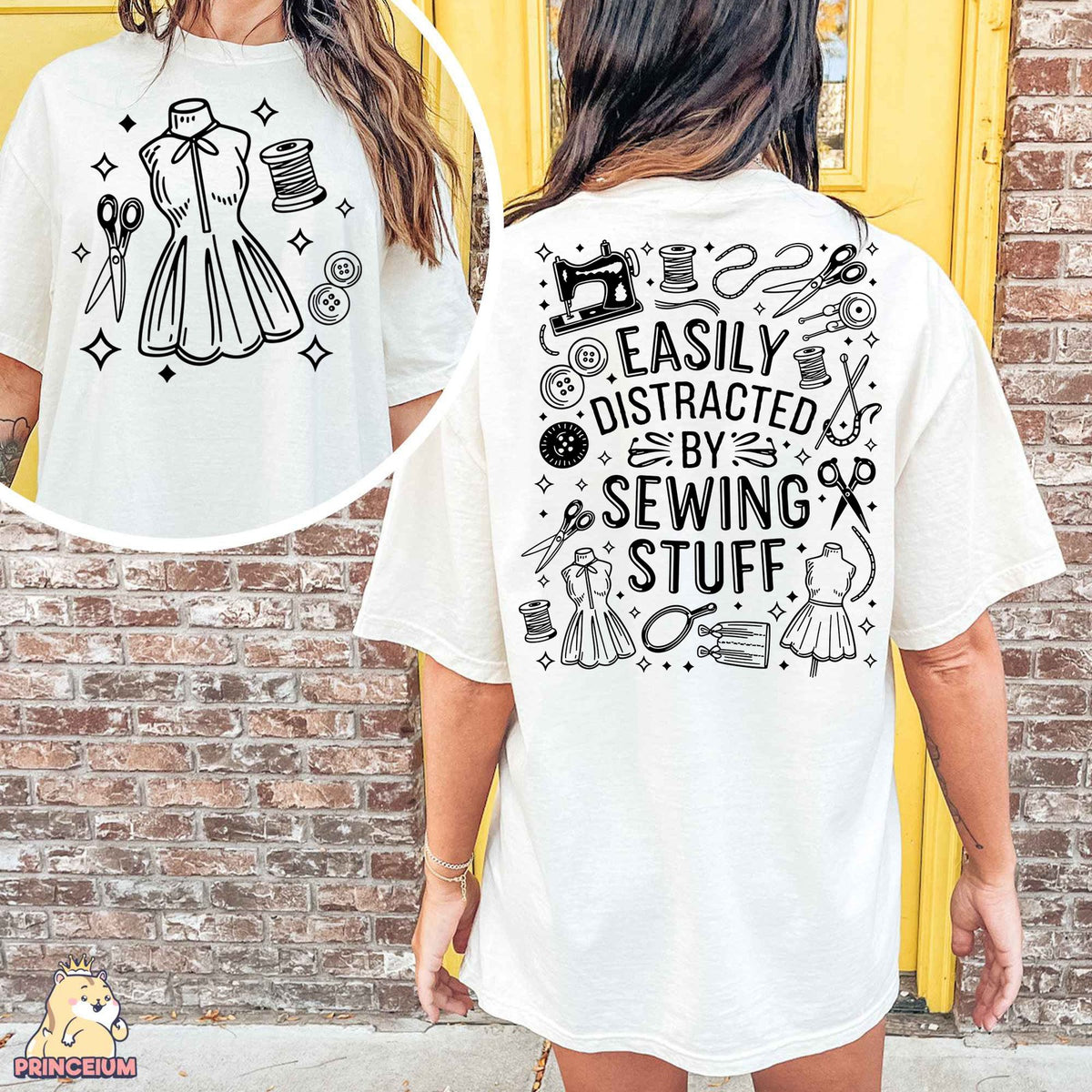 Easily Distracted by Sewing Stuff Front and Back