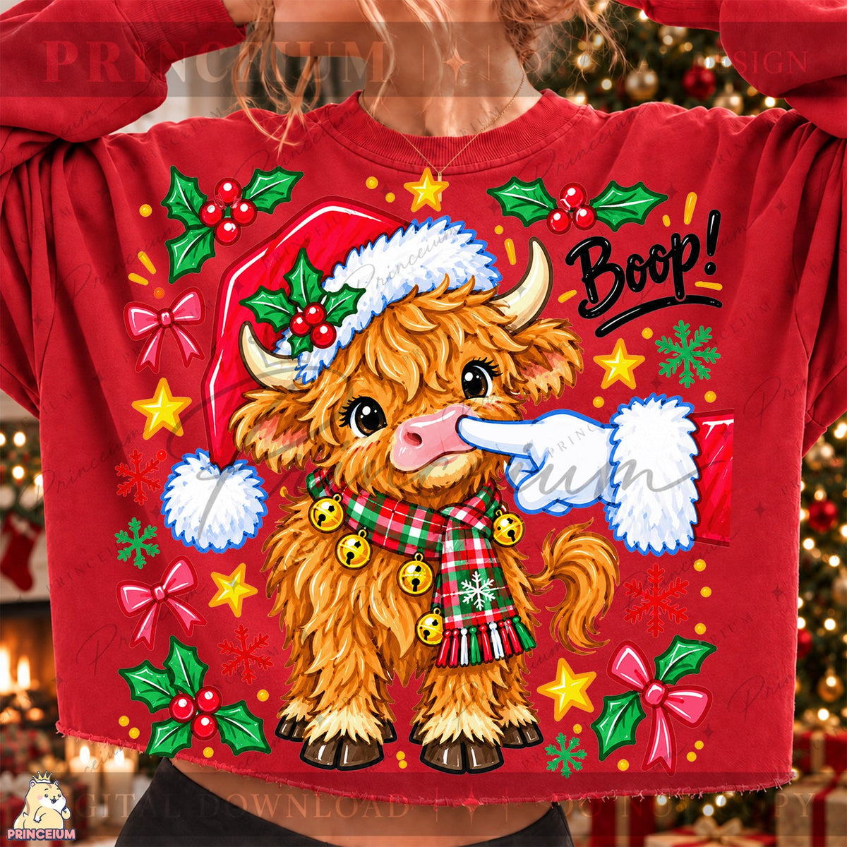 Boop! Festive Highland Calf