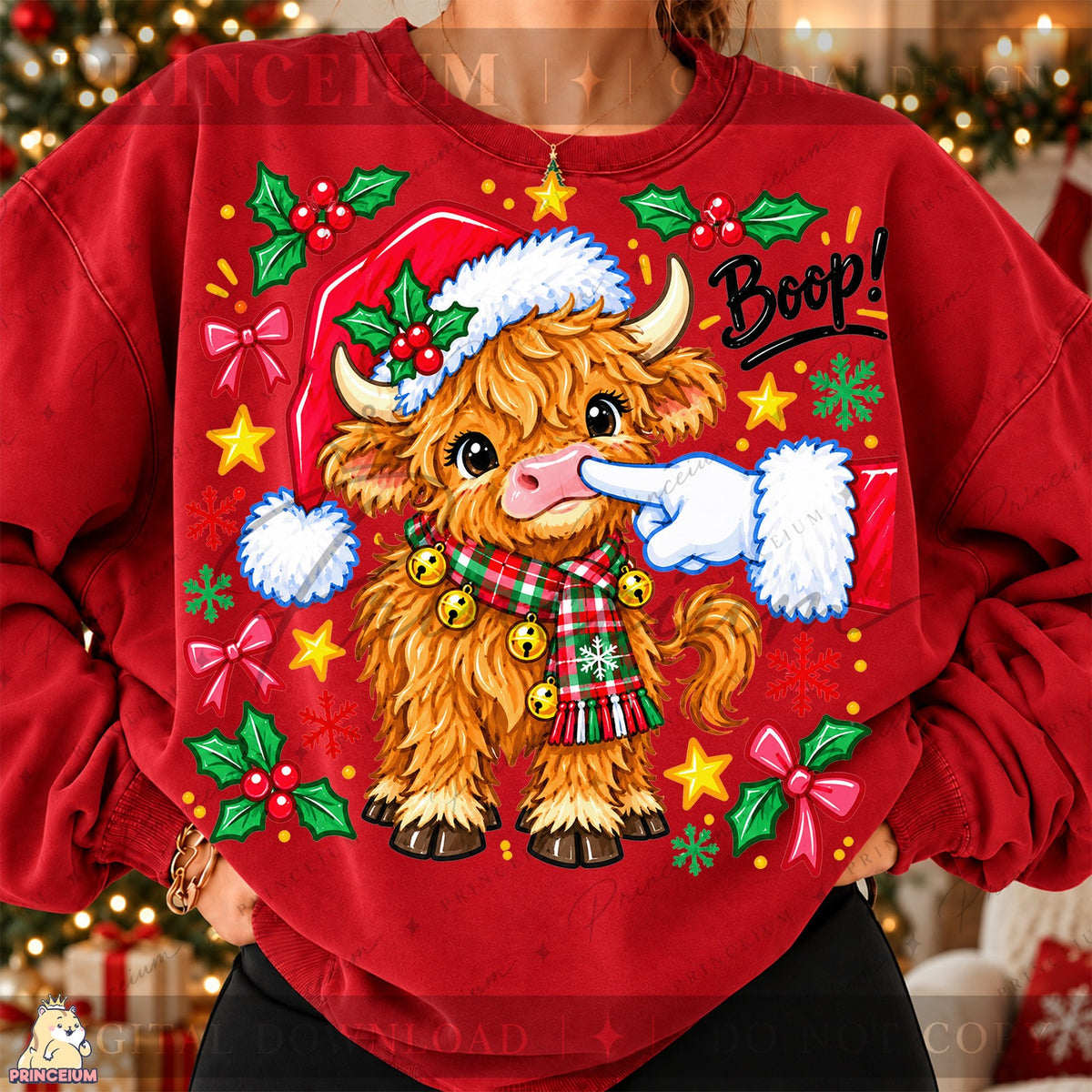 Boop! Festive Highland Calf