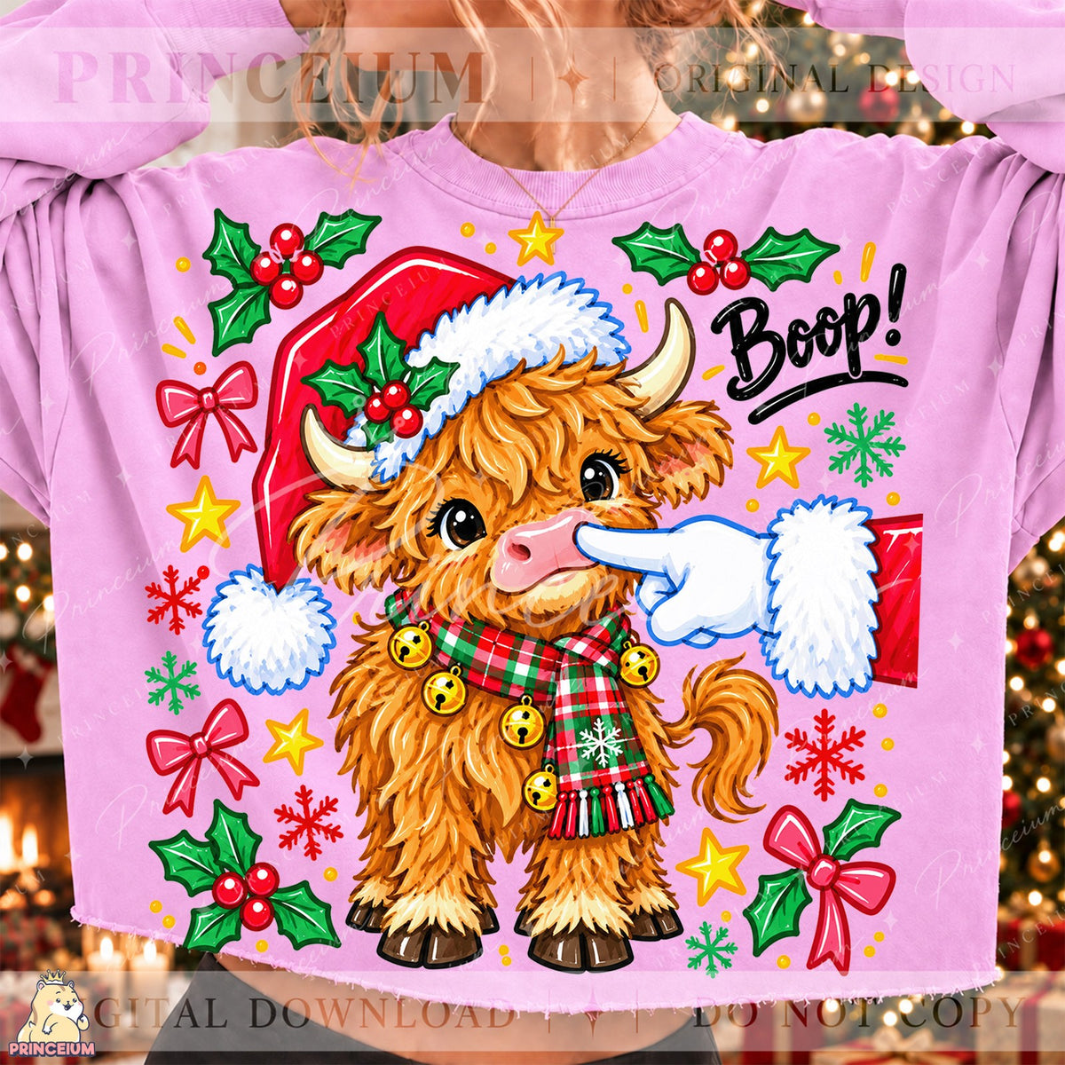 Boop! Festive Highland Calf