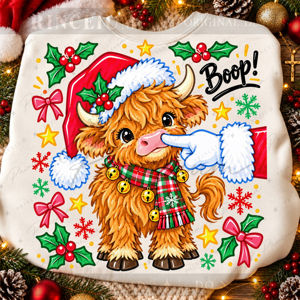 Boop! Festive Highland Calf