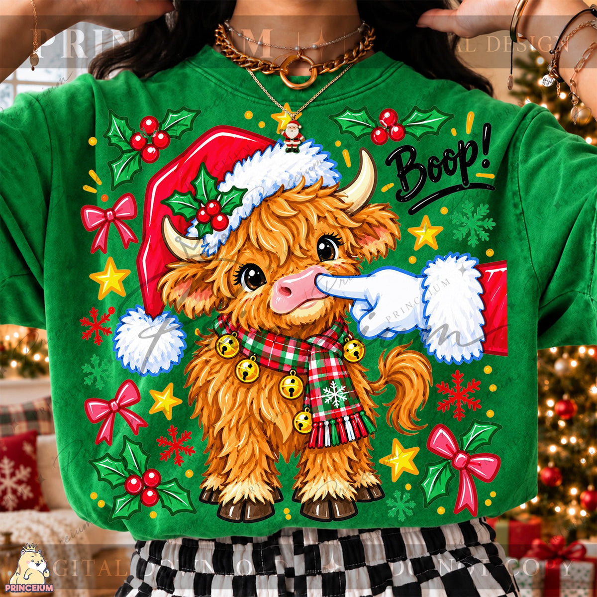 Boop! Festive Highland Calf