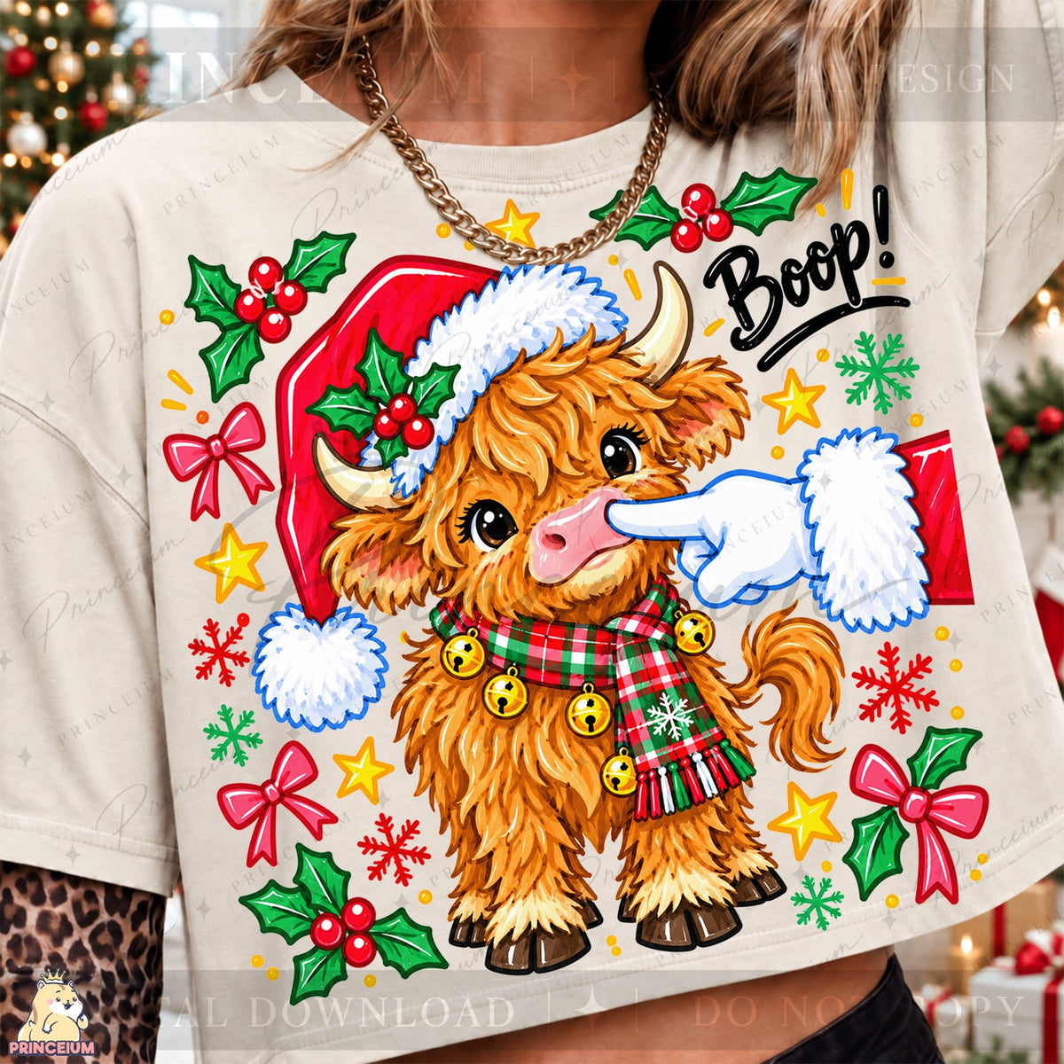 Boop! Festive Highland Calf