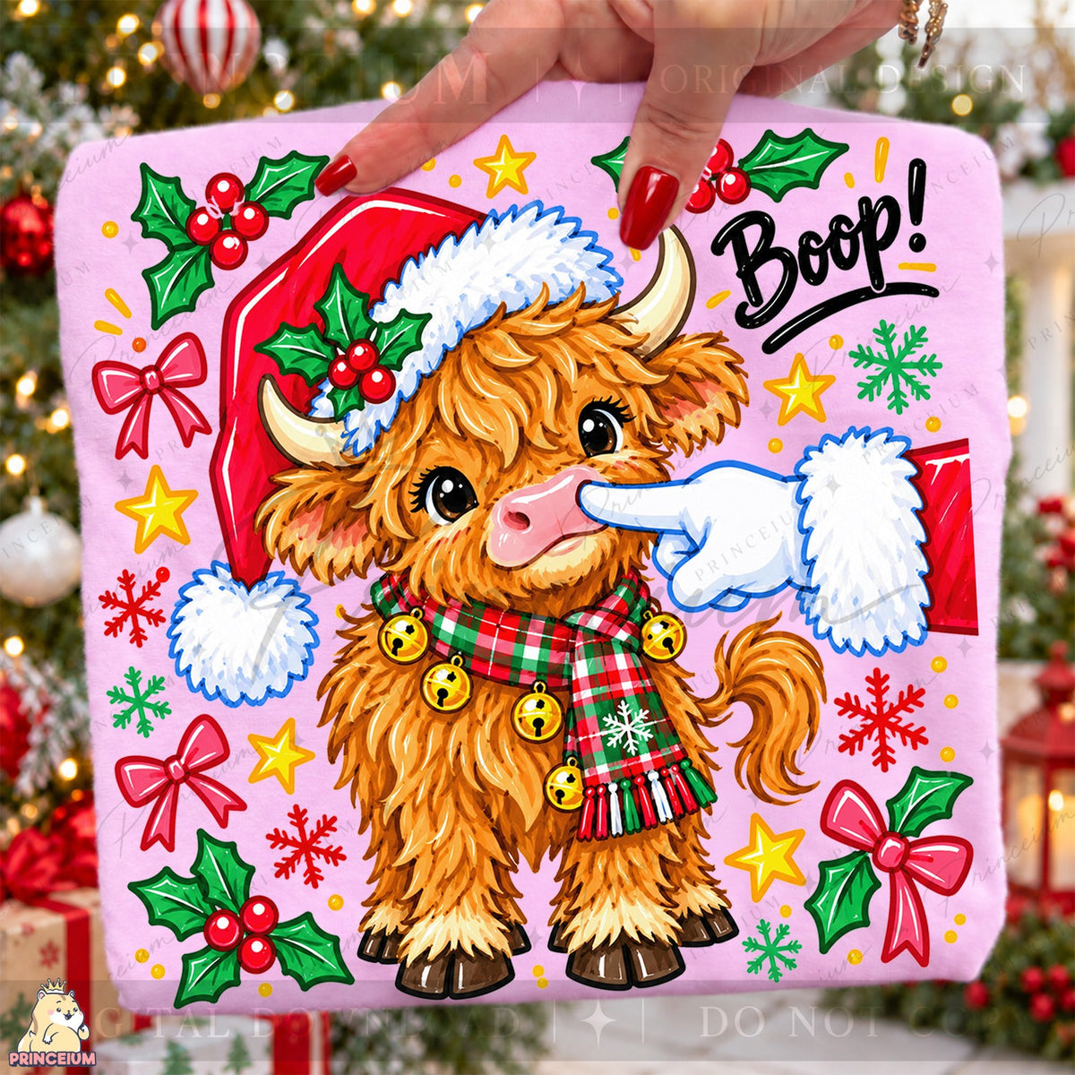 Boop! Festive Highland Calf