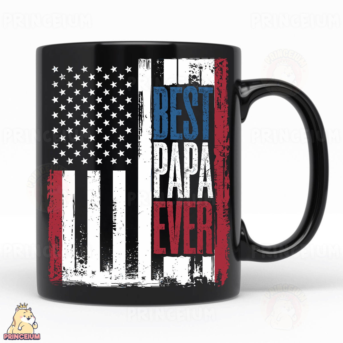 Best Papa Ever American Flag