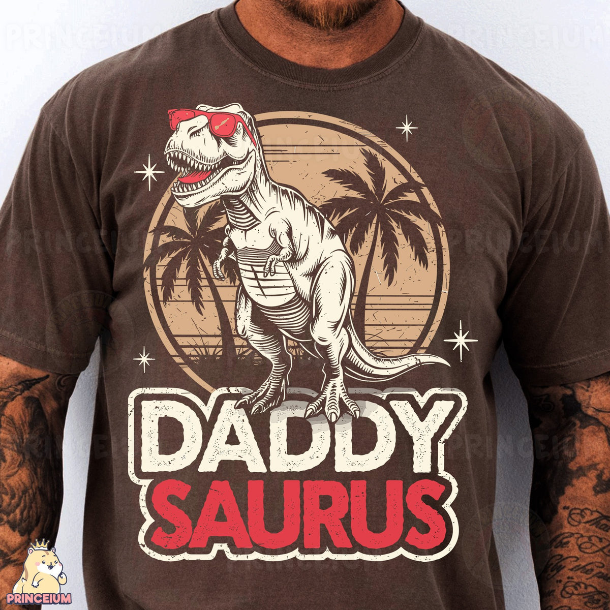 Daddy Saurus Retro T-Rex