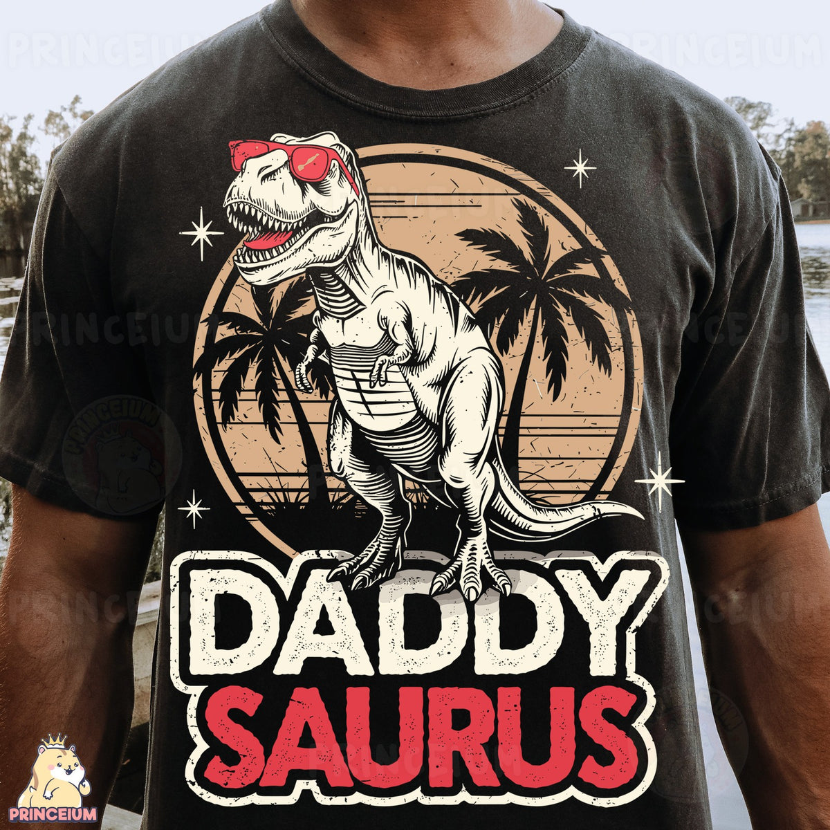 Daddy Saurus Retro T-Rex