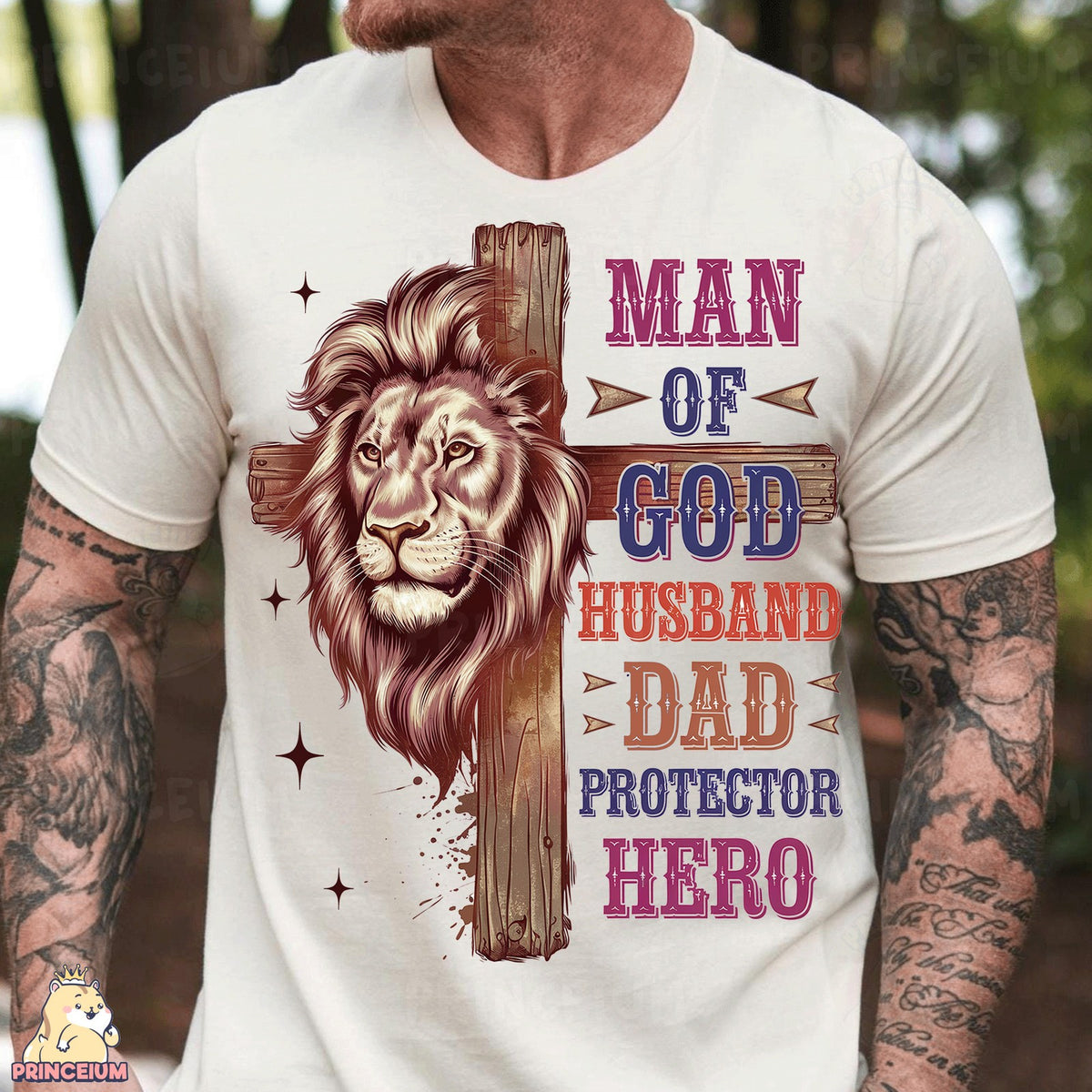 Man of God Lion Cross