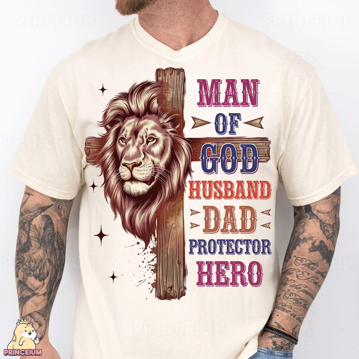 Man of God Lion Cross