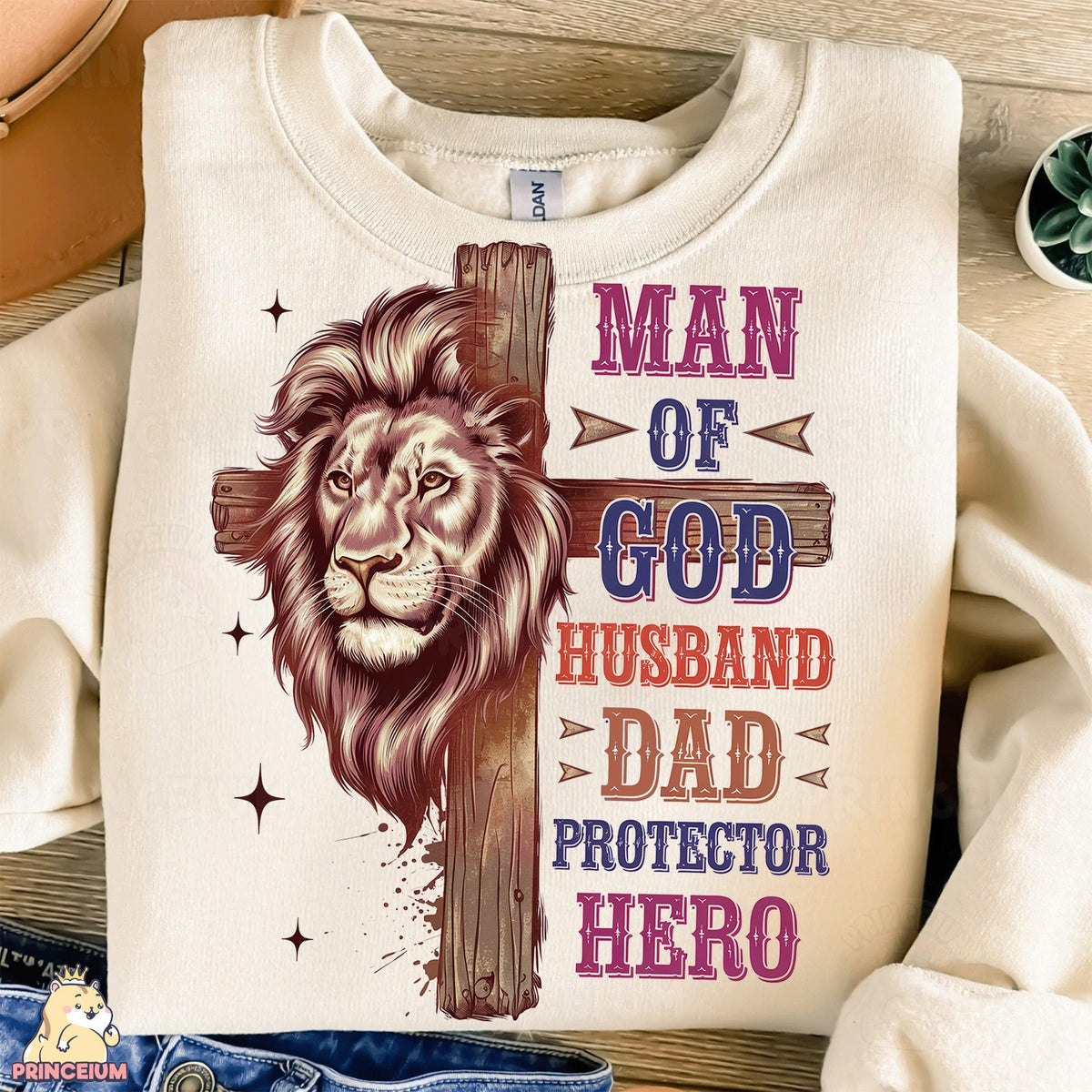 Man of God Lion Cross