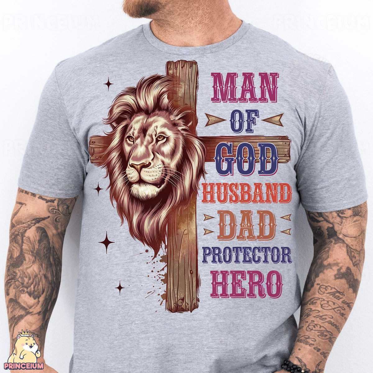 Man of God Lion Cross