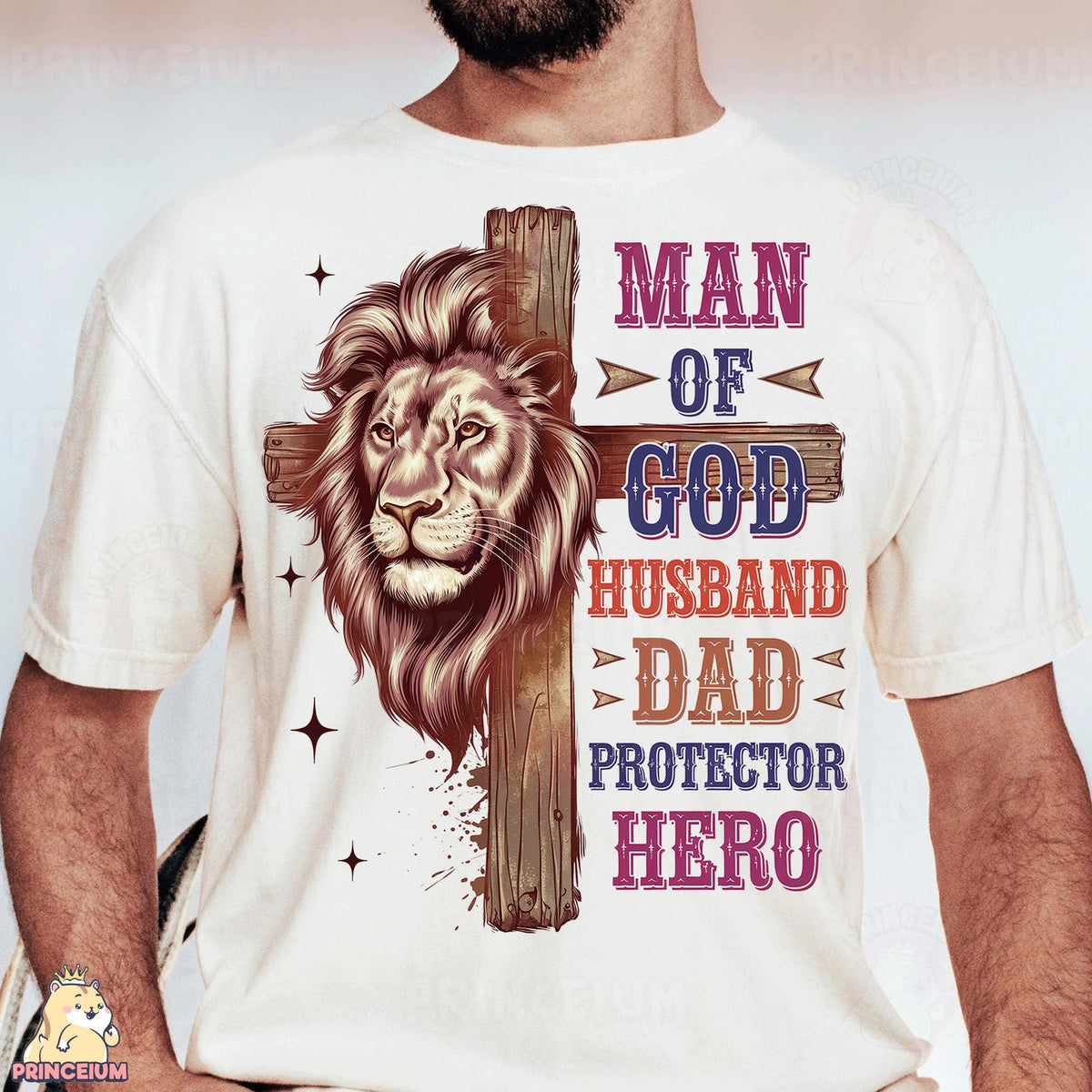 Man of God Lion Cross