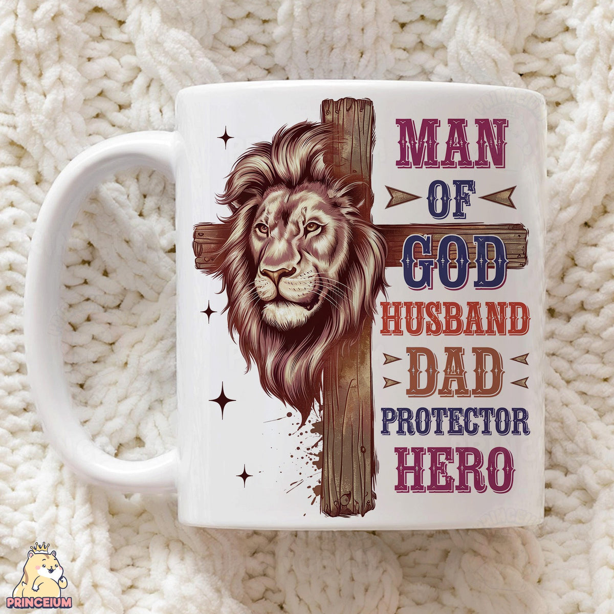 Man of God Lion Cross