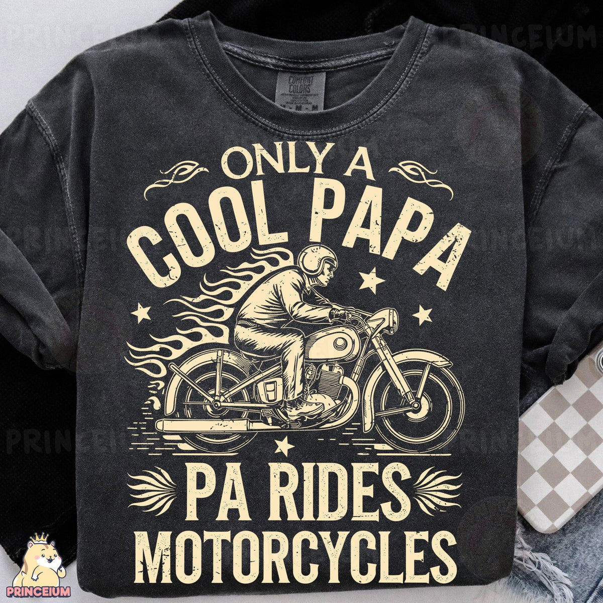 Only a Cool Papa Motorcycle Rider