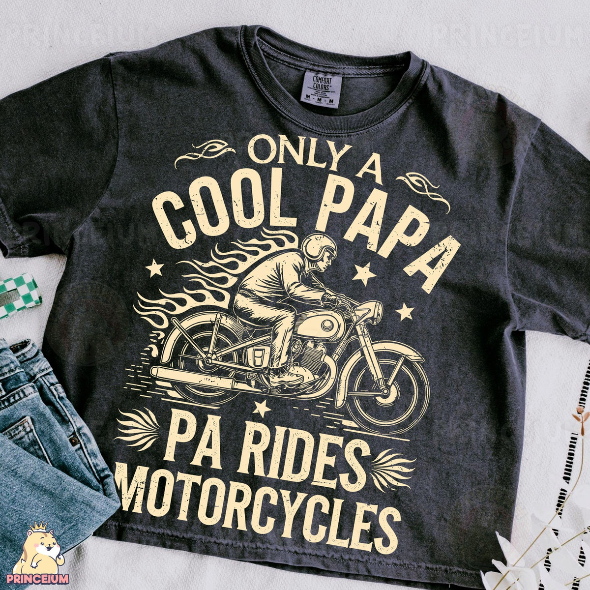 Only a Cool Papa Motorcycle Rider