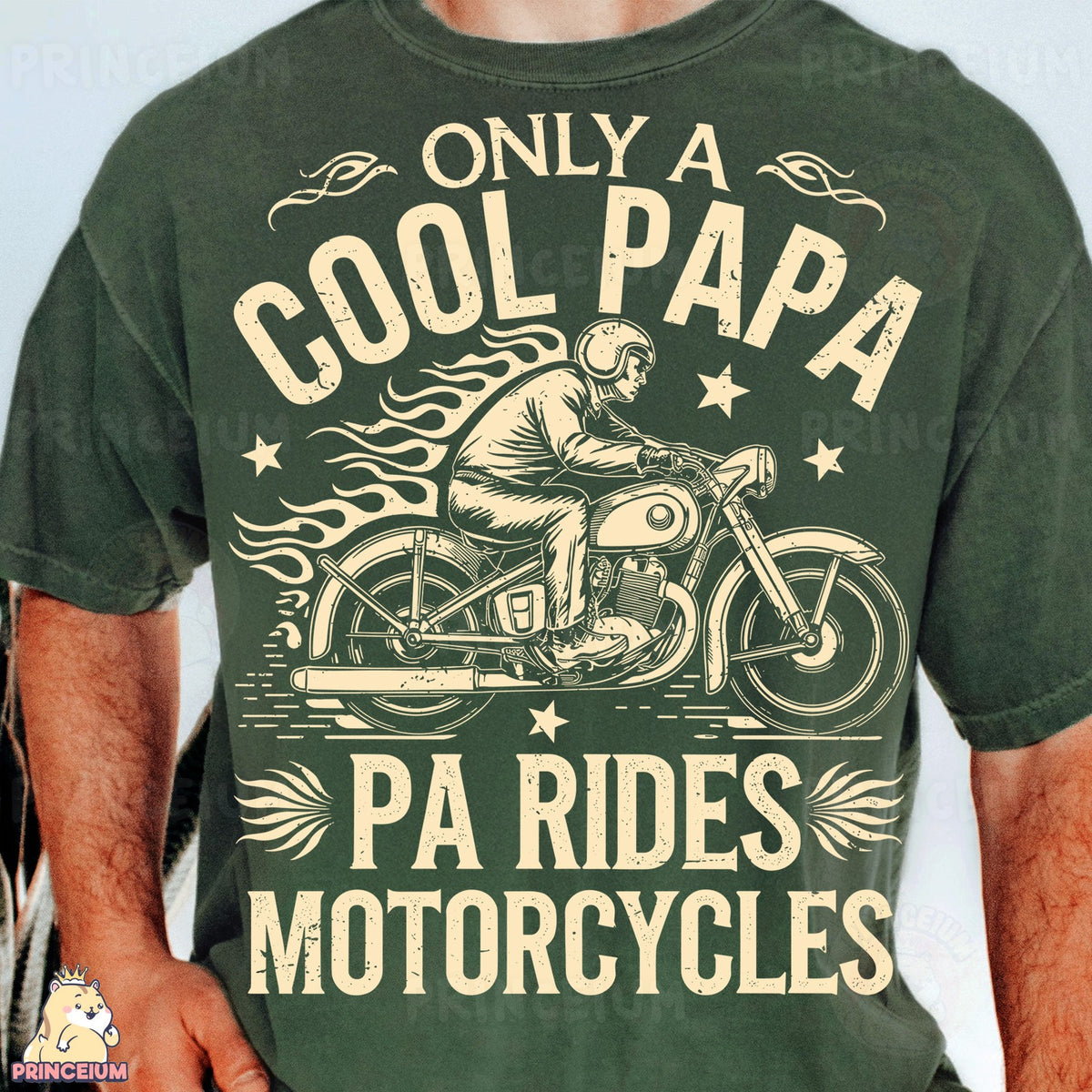 Only a Cool Papa Motorcycle Rider