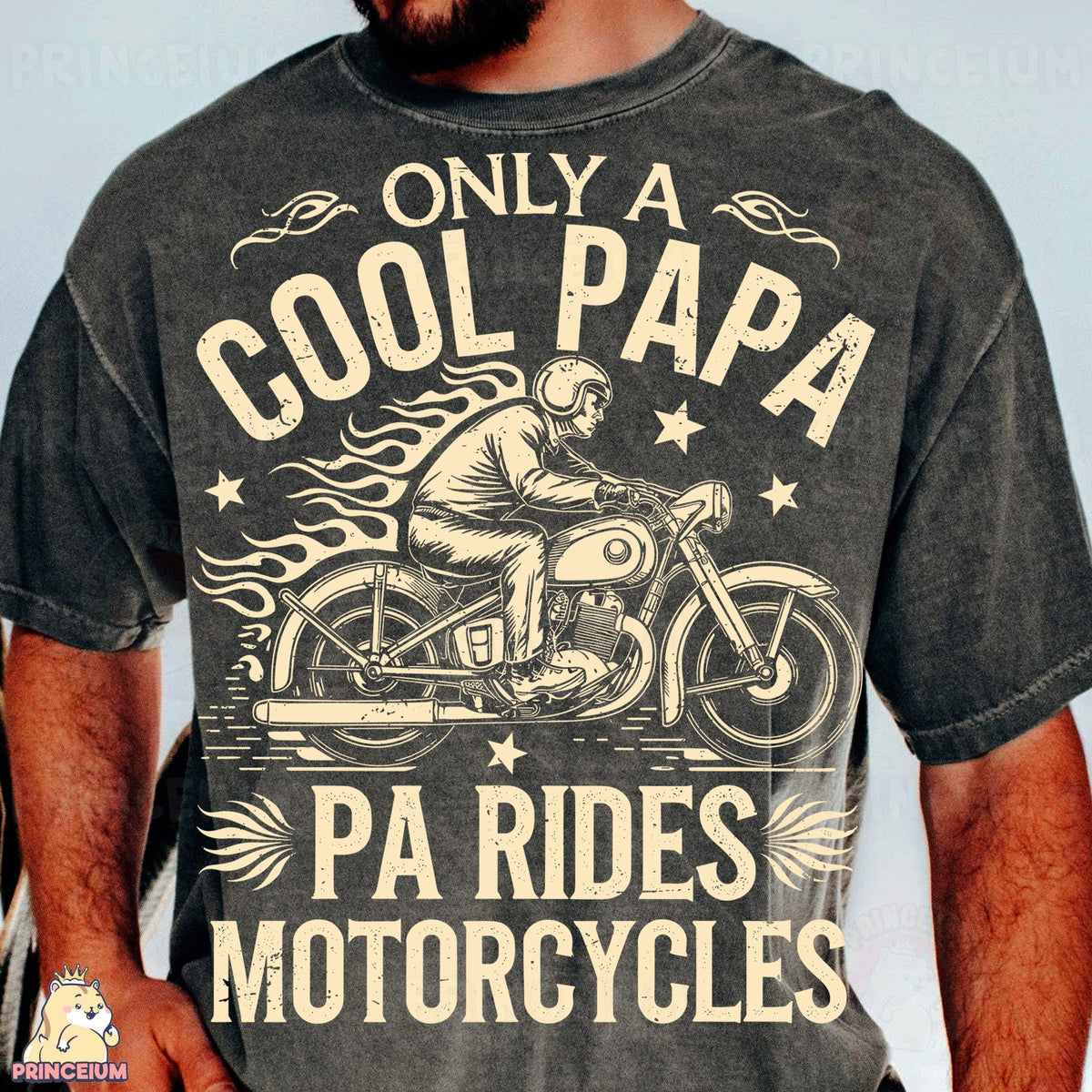 Only a Cool Papa Motorcycle Rider