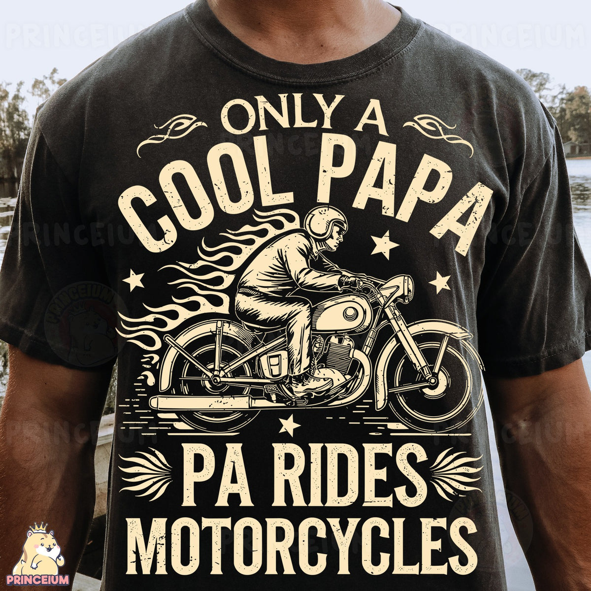 Only a Cool Papa Motorcycle Rider