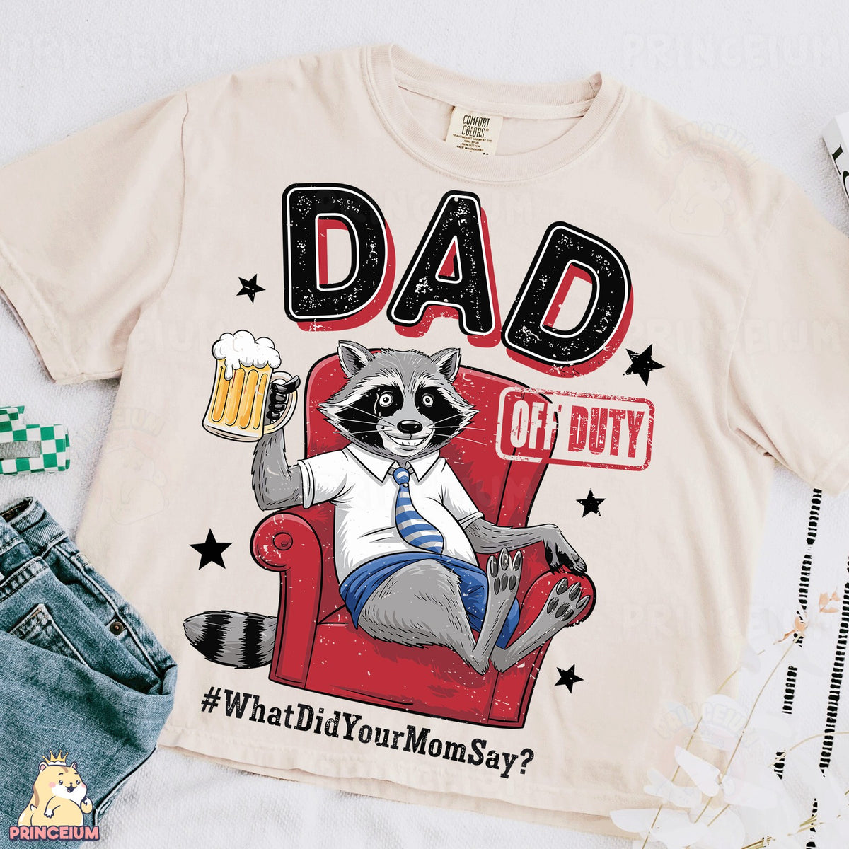 Dad Off Duty Raccoon