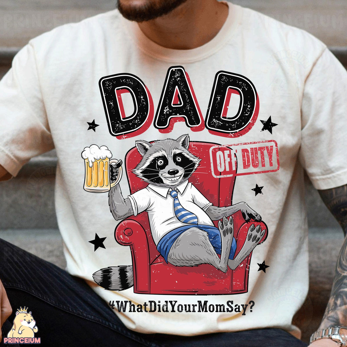 Dad Off Duty Raccoon