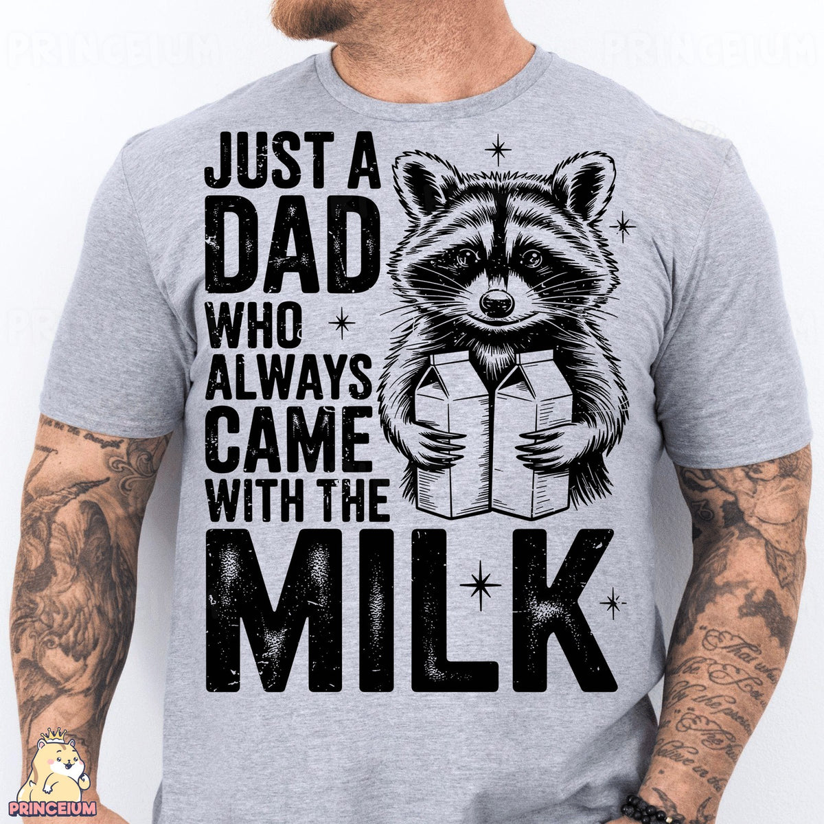 Raccoon Dad with the Milk