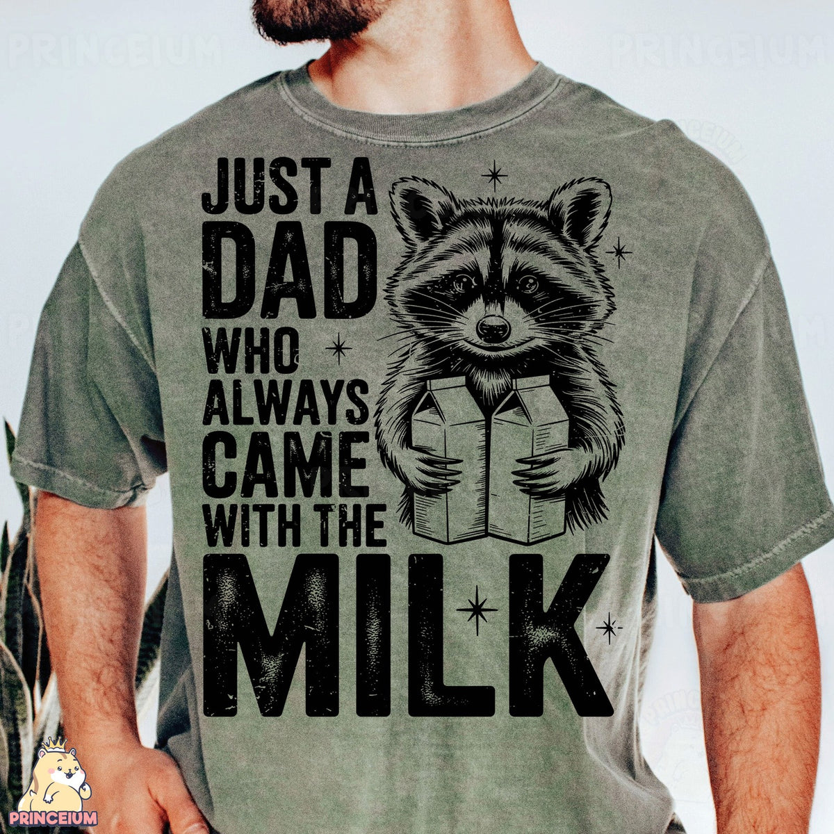 Raccoon Dad with the Milk