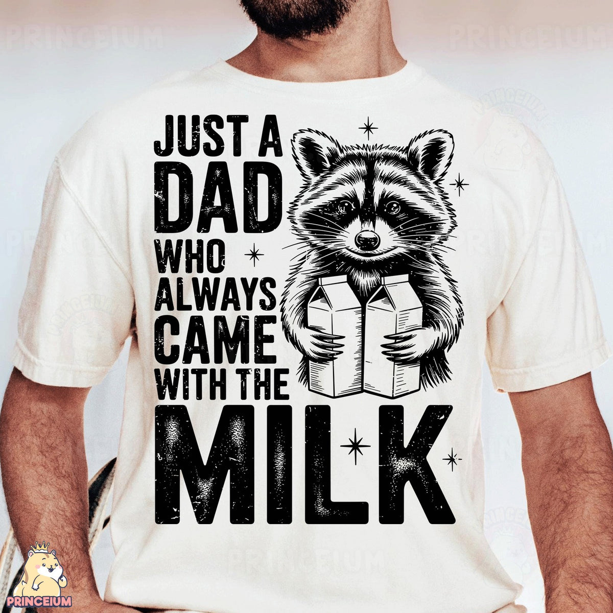 Raccoon Dad with the Milk