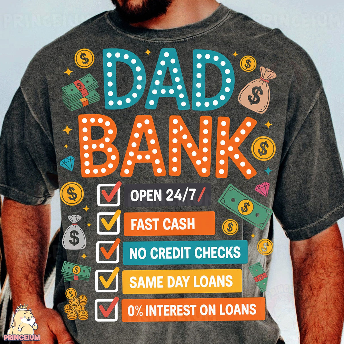 Dad Bank Funny Checklist