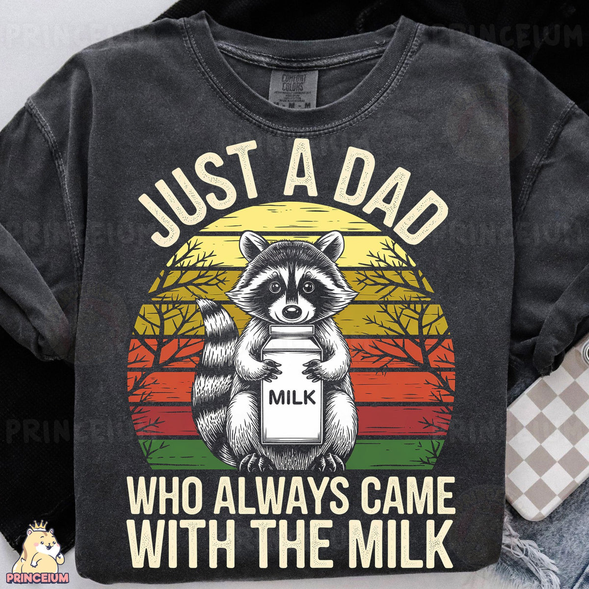 Dad Raccoon With the Milk