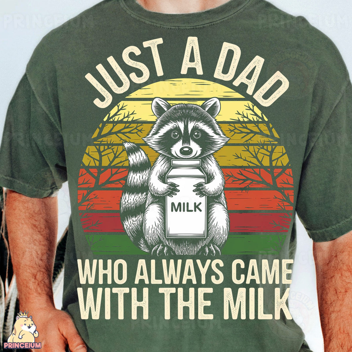 Dad Raccoon With the Milk