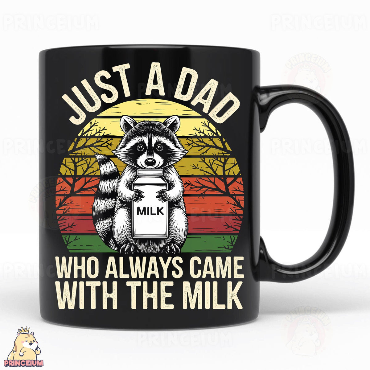 Dad Raccoon With the Milk