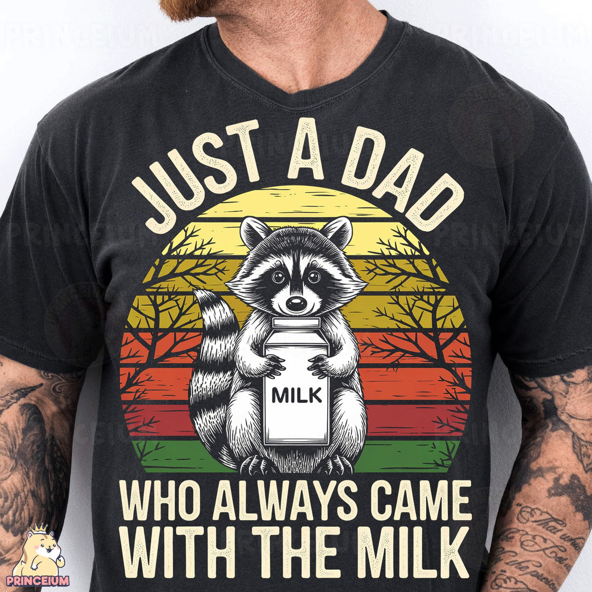 Dad Raccoon With the Milk
