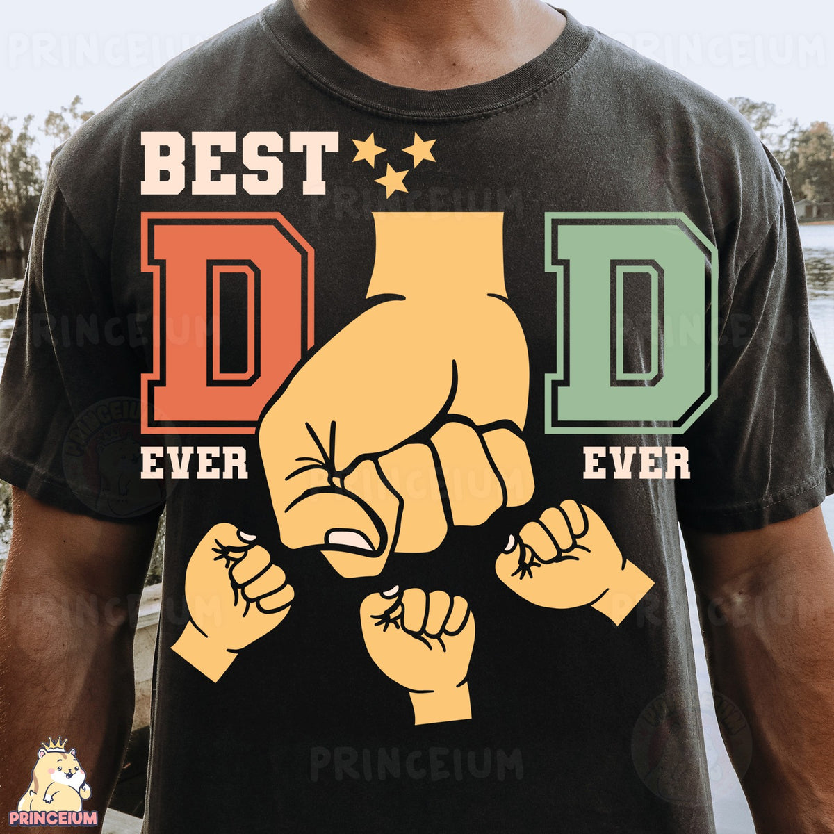 Best Dad Ever Varsity Fists
