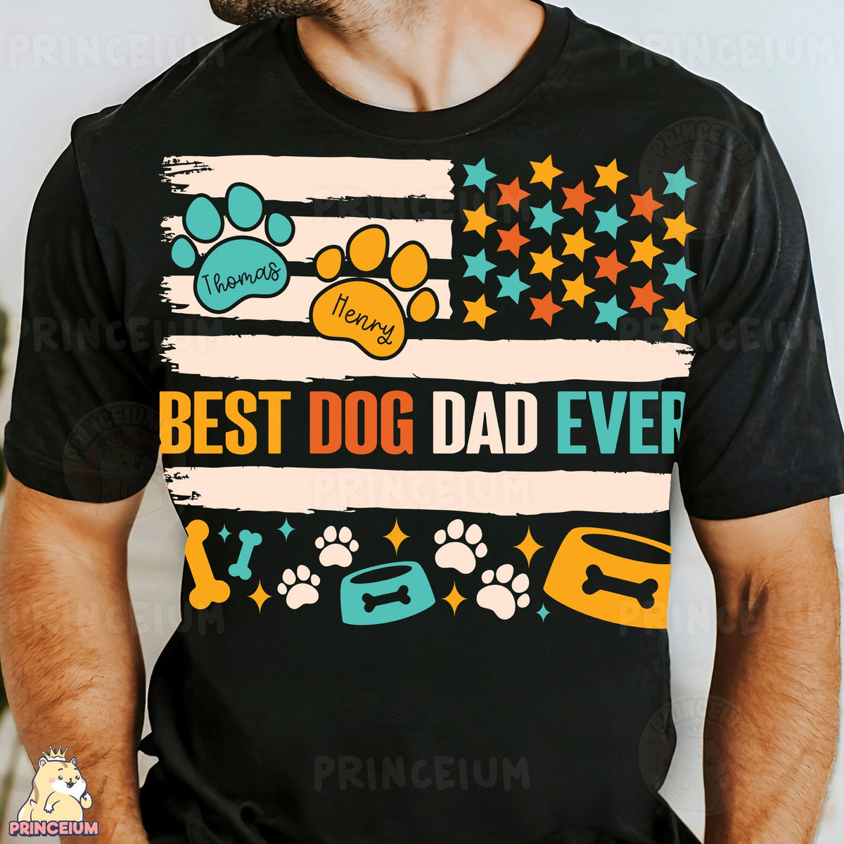 Best Dog Dad Ever Flag