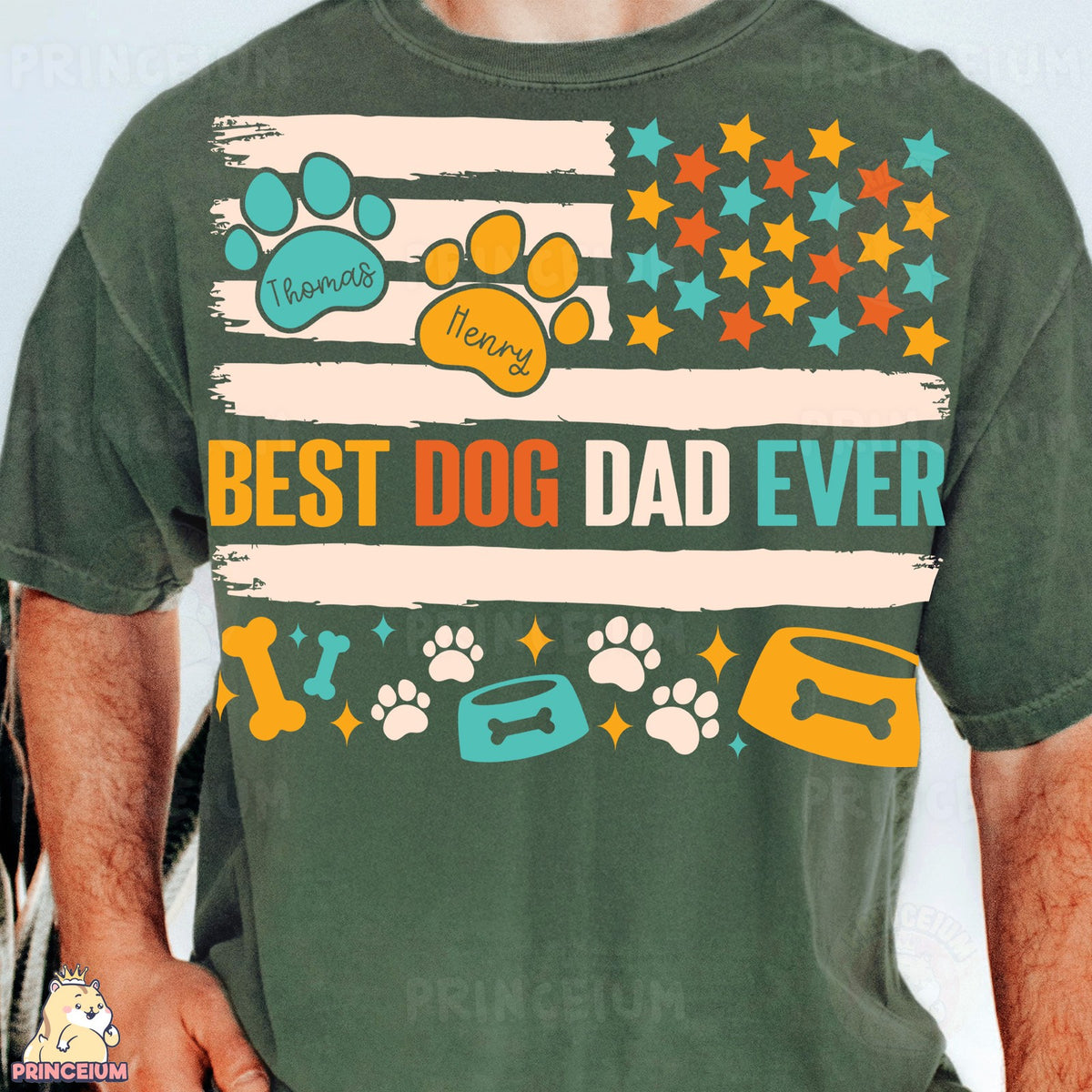 Best Dog Dad Ever Flag