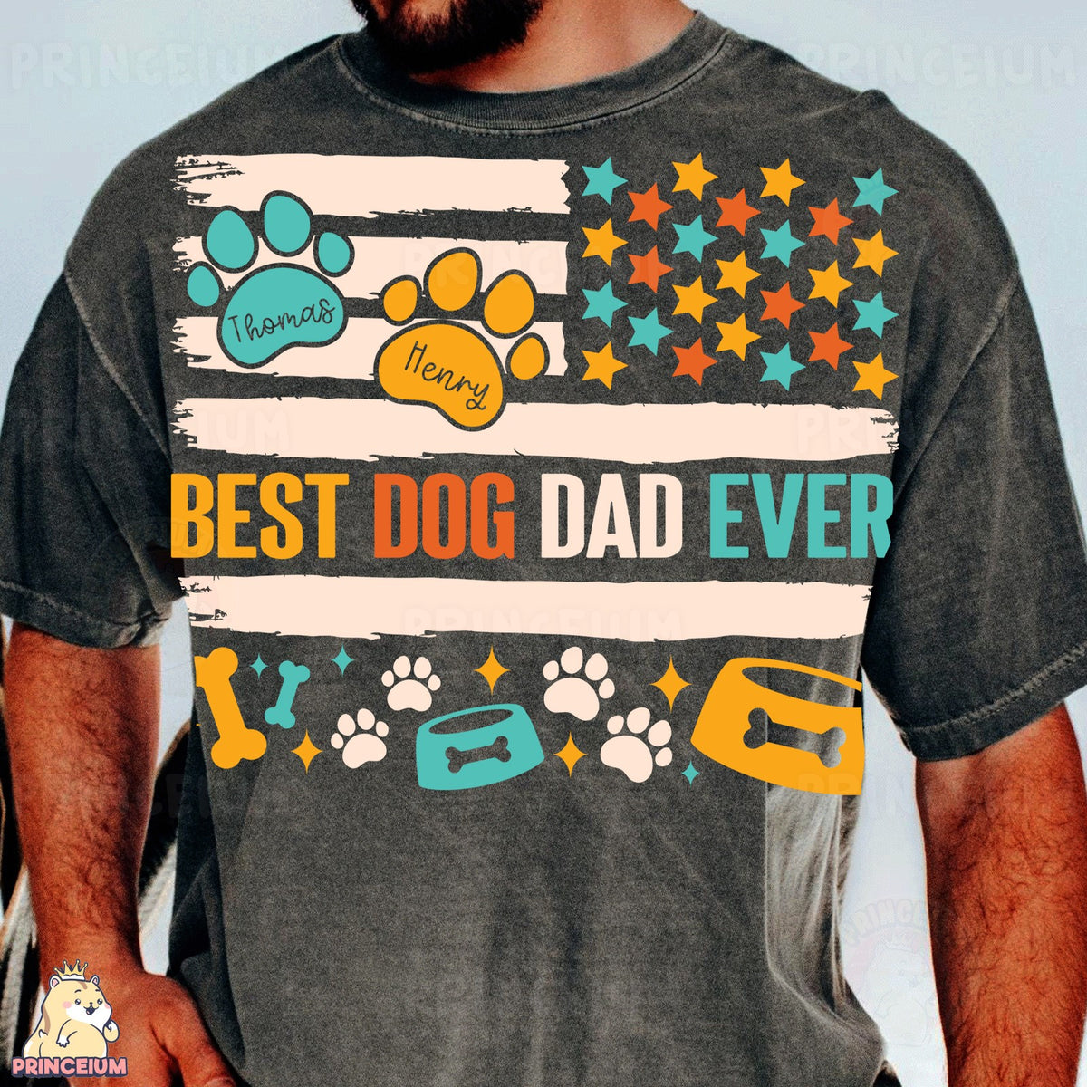 Best Dog Dad Ever Flag