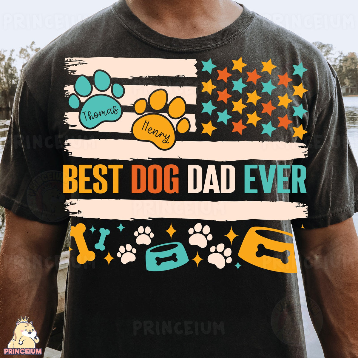 Best Dog Dad Ever Flag