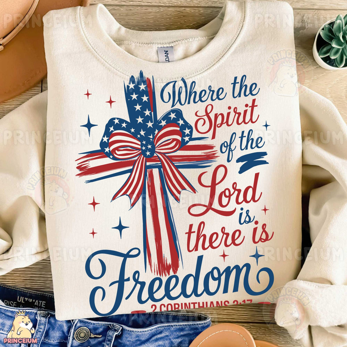 Patriotic Cross Freedom Verse