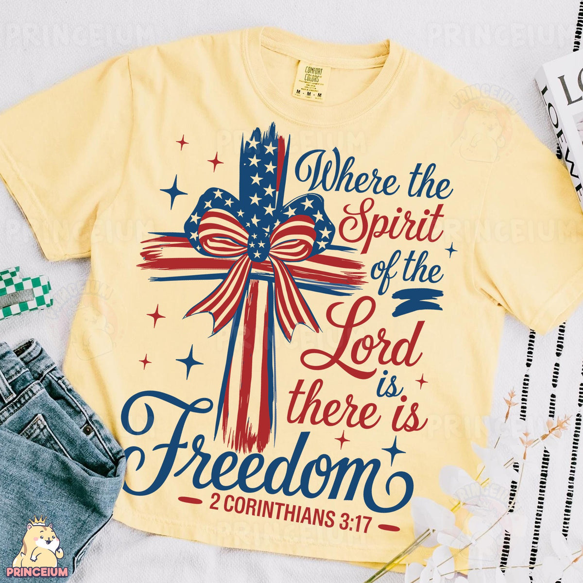 Patriotic Cross Freedom Verse
