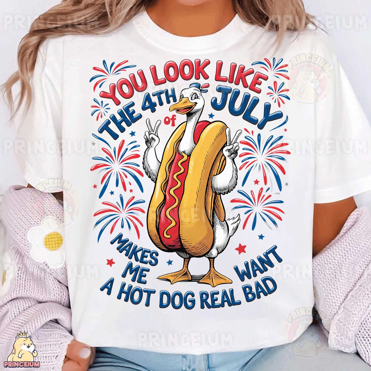 Hot Dog Duck 4th of July